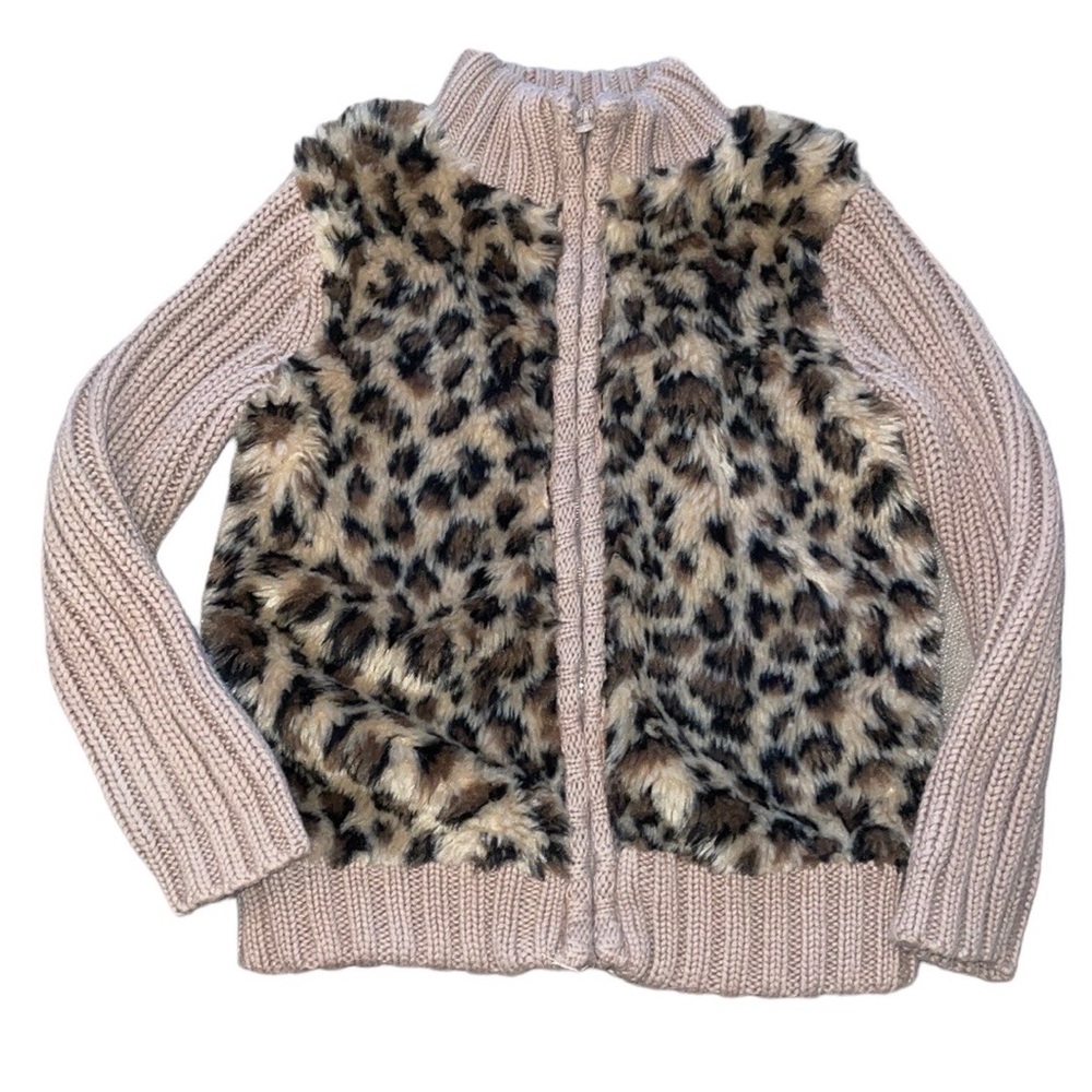Lydia Jane Faux Fur Zip-Up Sweater